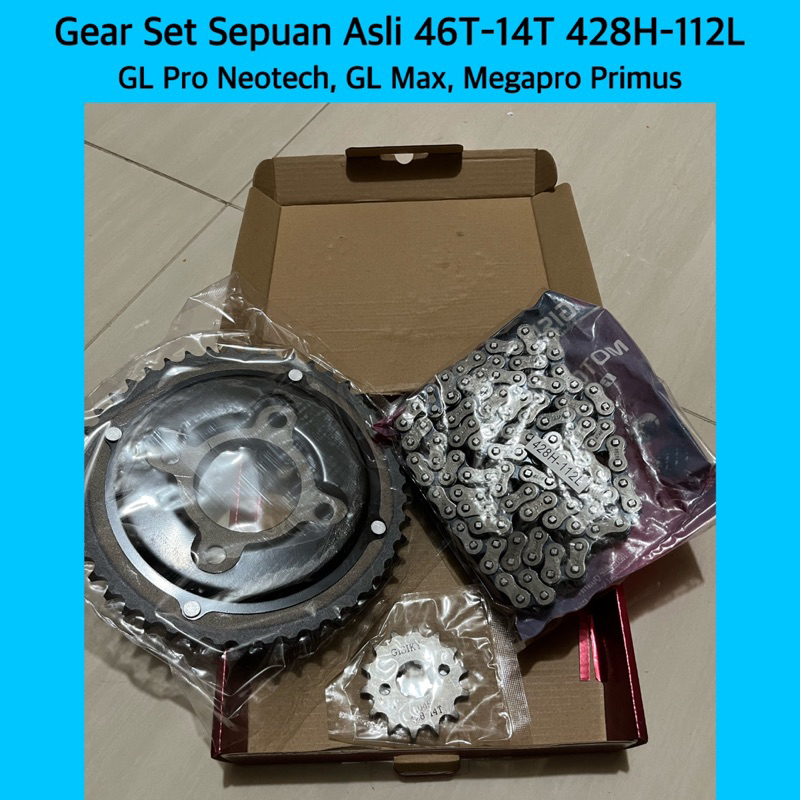 GEAR GIR SET GIR PAKET- Gigi Tarik GL PRO NEOTECH & GL MAX & NEOTECH & MEGAPRO PRIMUS LAMA