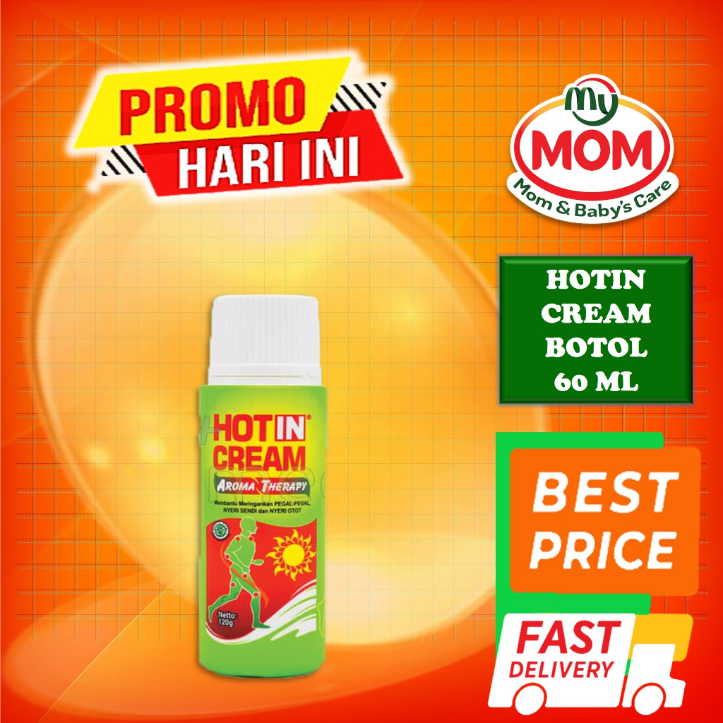 [BPOM] Hotin Cream Botol 60ml / Hot in Krim Pegal Nyeri Otot 60 ml / Krim Gosok / MY MOM