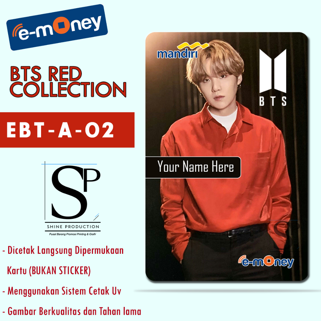 Flazz BCA Emoney Mandiri BTS Personil Custom Nama