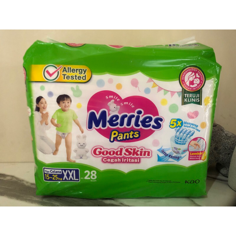 

MERRIES Pants Good Skin NBS40 M34 L30 XL26 XXL28 - Popok Bayi Diapers | Promo