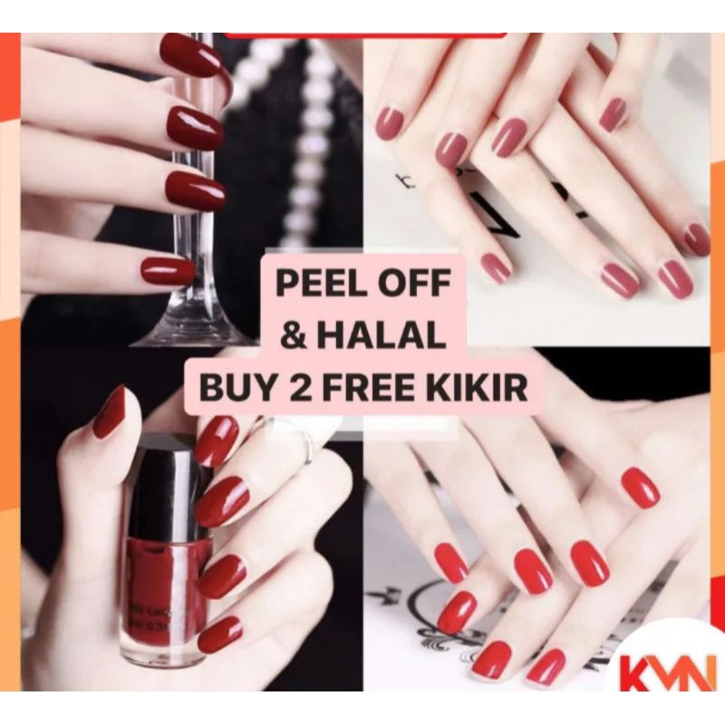 OYAFUN kutek halal Peel Off Bisa untuk sholat Cat kuku Halal Muslimah Bisa di kelupas Kuteks gel Nai