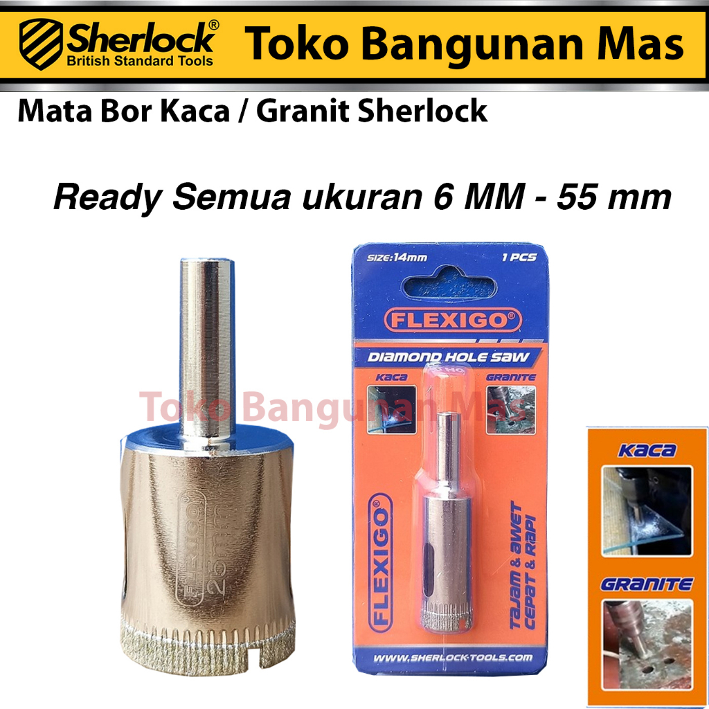 Mata Bor Kaca & Granit Sherlock Flexigo 40 mm - 55 mm Mata bor Diamond