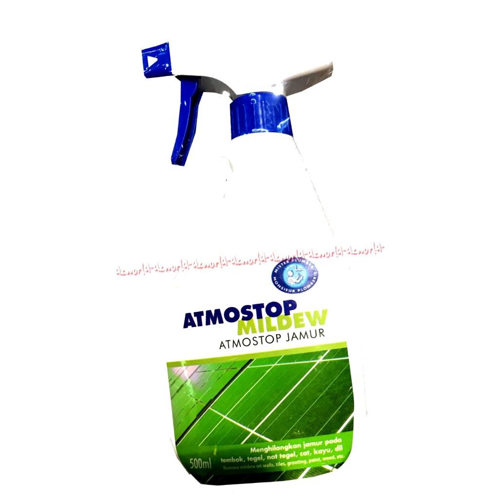 Atmostop Mildew 500ml Atmostop Jamur Kemasan Hijau menghilangkan Jamur Pada Tembok Cat Kayu Atmos Stop Model Spray Semprot