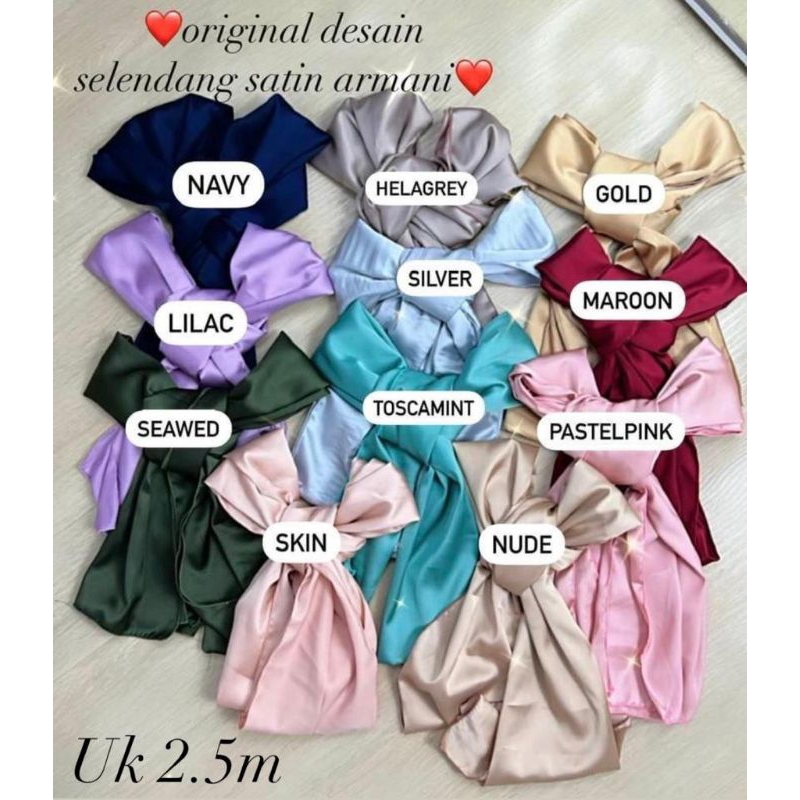 TERBARU Selendang Satin Metalic Original / Selendang Satin Bali