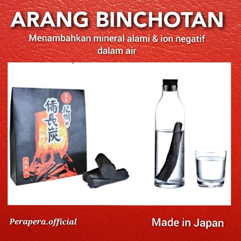 Pera pera Binchotan stick asli jepang / Arang Binchotan / pera pera / happy partner / kenko no kai /