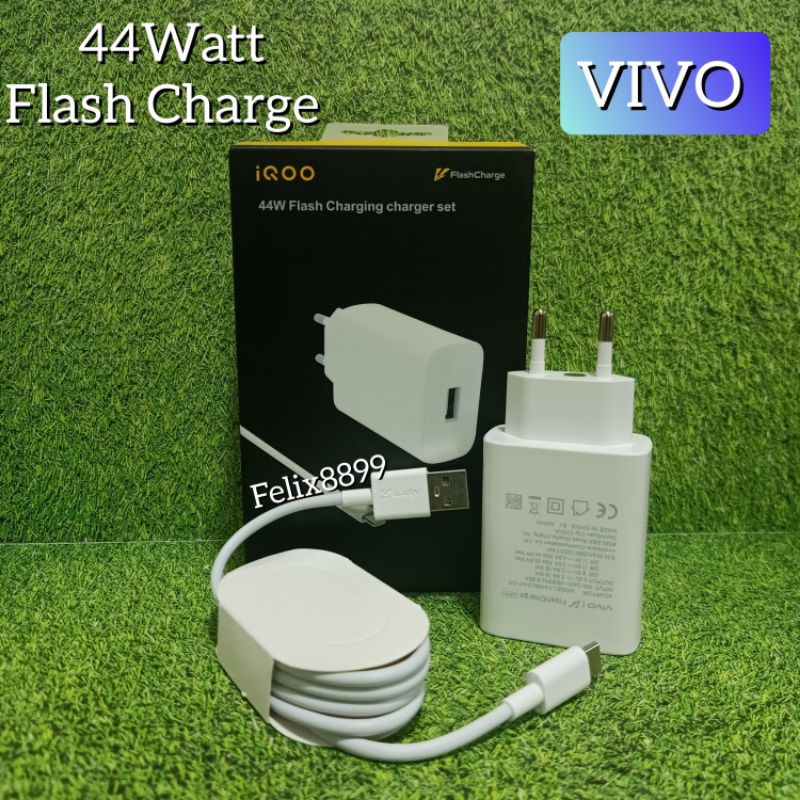 Charger Casan Vivo Y35 Y36 V23 V23e V25 V25e V27 V27e T1 Pro 5G Original 44W 66W 44 Watt Super Flash Charge USB Type C
