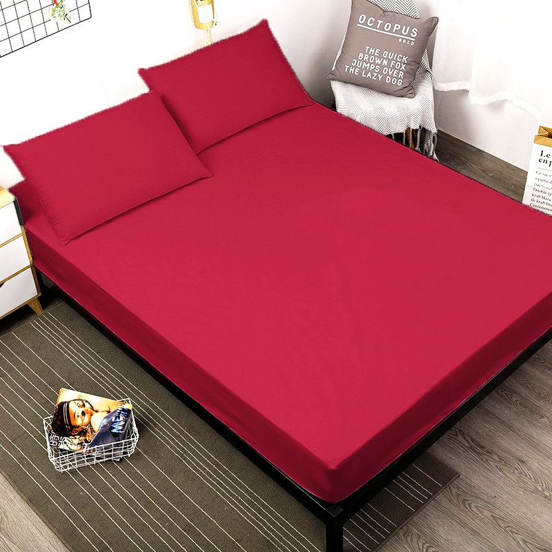 SPREI/SEPRAI POLOS KARET TINGGI 30 BAHAN KATUN HALUS TIDAK LUNTUR