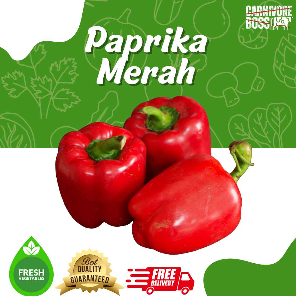 

PAPRIKA MERAH SUPER FRESH 500 GRAM / PAPRIKA MERAH / PAPRIKA / SAYUR
