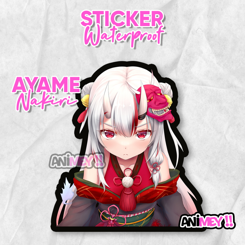 

Stiker Ayame Nakiri / Sticker Anime Waterproof