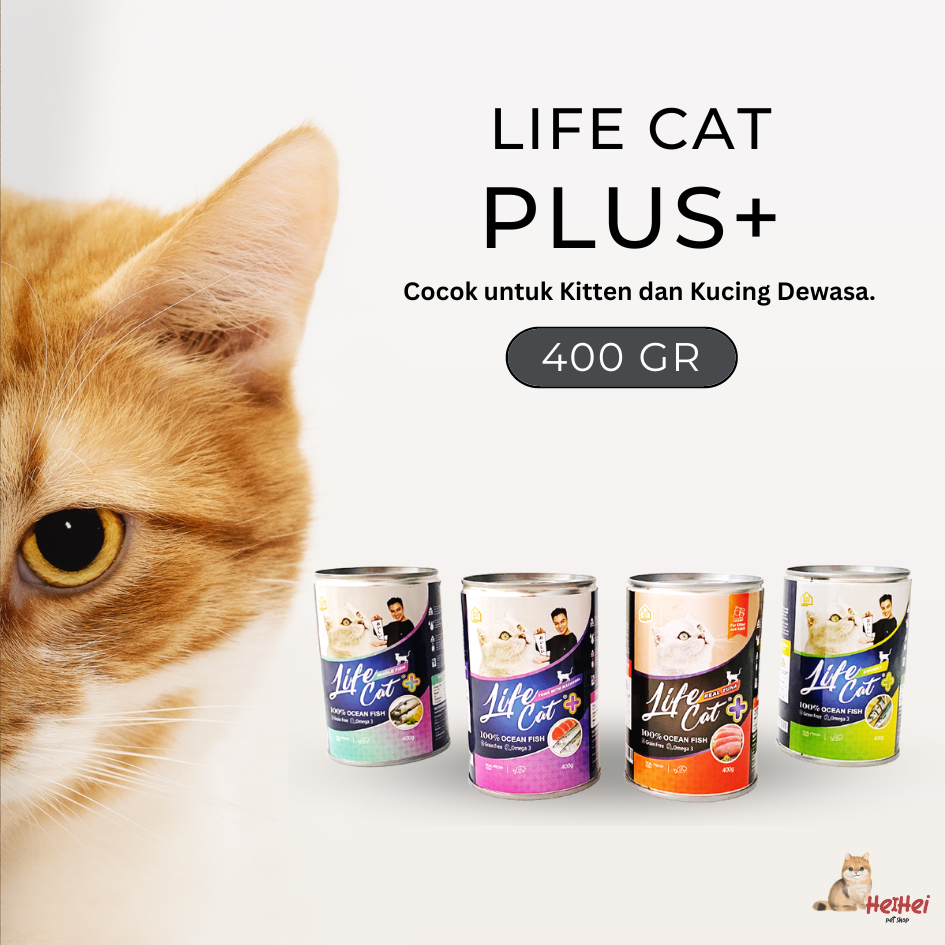 Life Cat Adult Plus Kaleng 400 gr - Makanan Kucing Basah Kaleng Lifecat Kitten Adult Cat