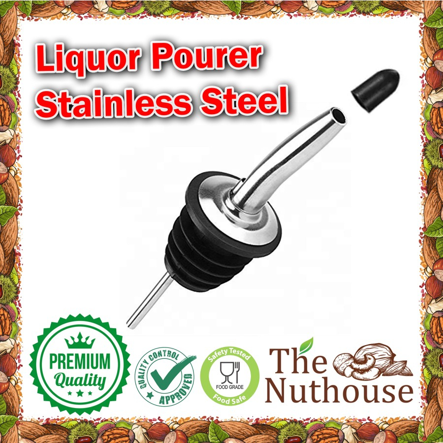 Liquor Bottle Pourer Stainless Steel / Penuang Botol Kecap Minyak Wine