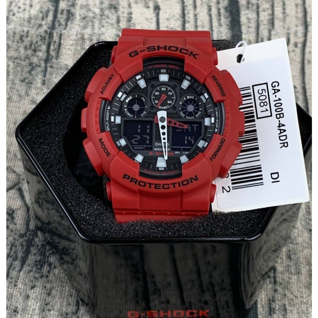 Jam Casio G-Shock G Shock GShock GA110 GA-100B-4A Red Series