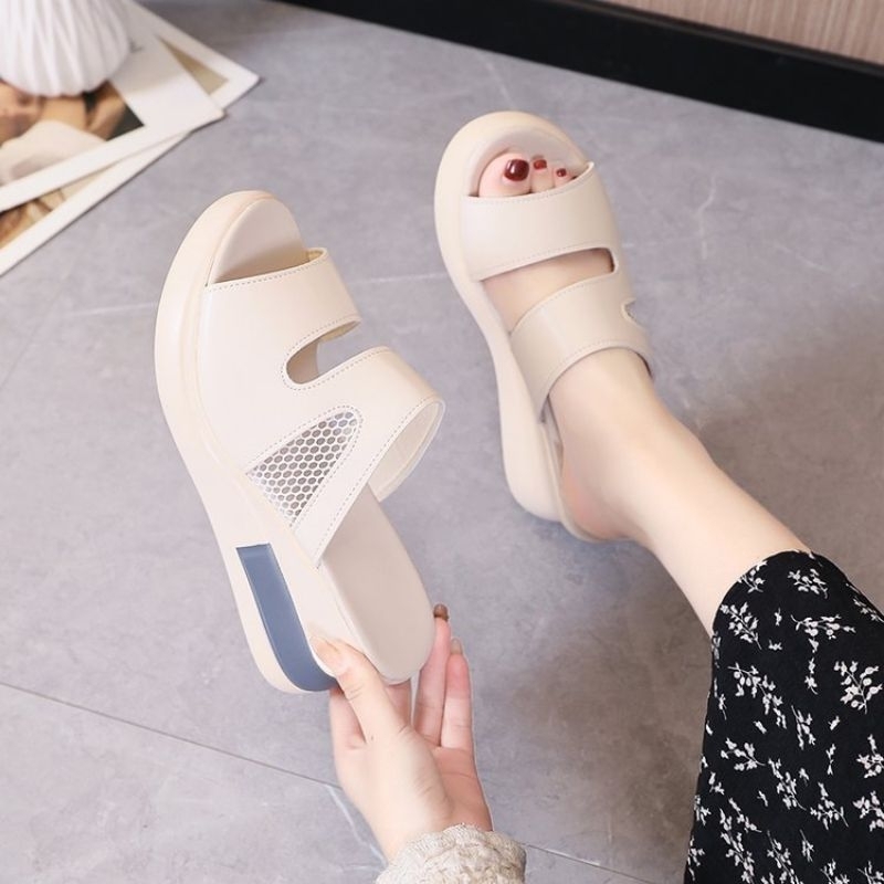 Sandal Weadges Slop Jaring Imprt Fashion Jf14