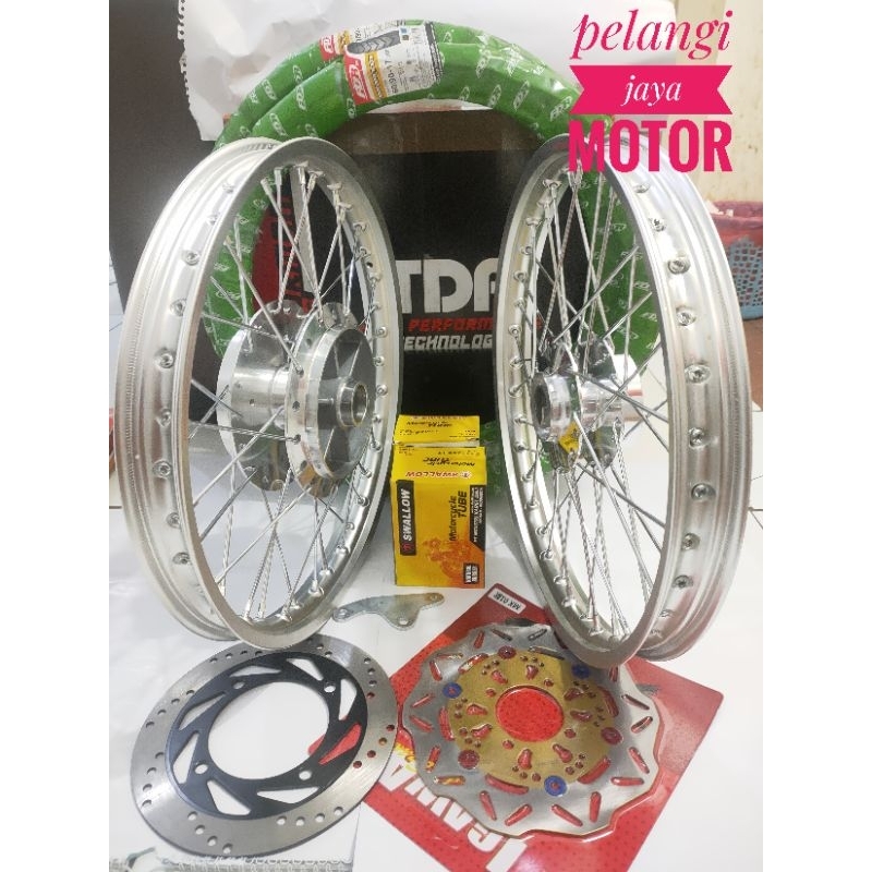 Paketan Velg Ninja R - Rr - Velg Tromol Jari Band Luar Dalam Cakram Bonus Stell Jari Siap Pasang Mot