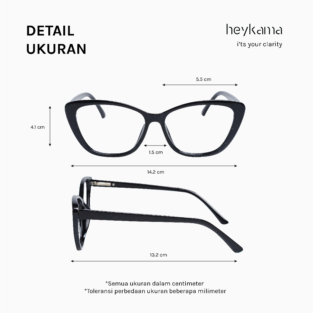 heykama - Frame Kacamata Akika (Cat Eye)