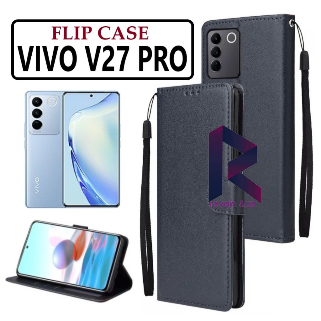 CASE VIVO V27 PRO 5G FLIP WALLET LEATHER KULIT PREMIUM SARUNG BUKA TUTUP KESING HP FLIP CASE VIVO V27 PRO 5G