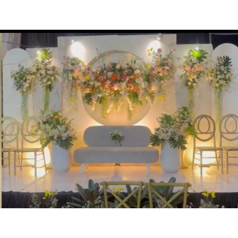 pot gentong dekorasi pelaminan ukuran tinggi 80 cm bahan spon karet