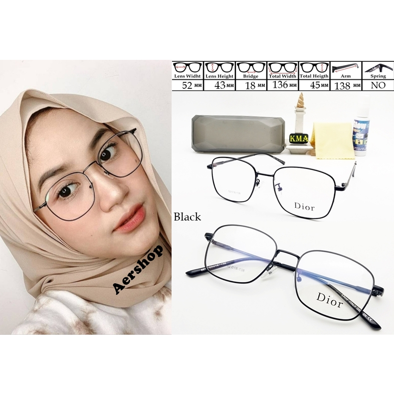 kacamata minus kotak frame kacamata minus besi kacamata korea metal frame kacamata unisex minus