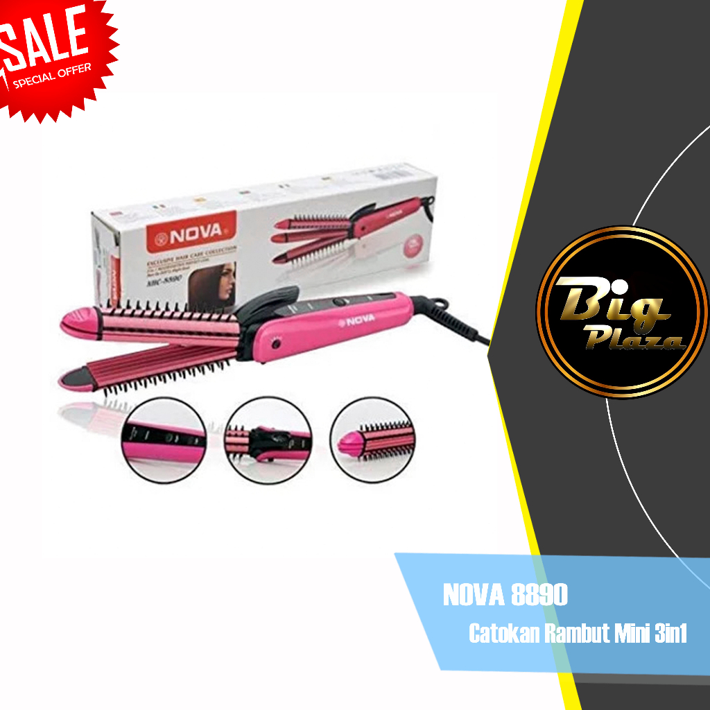 NOVA 8890 Catokan Rambut Mini 3in1 NOVA 8890 Exclusive Hair Care 0131