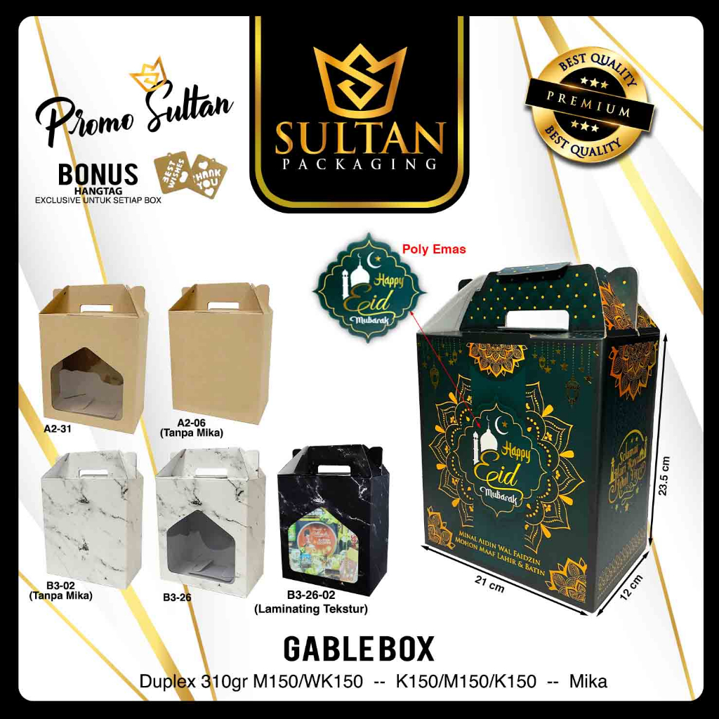

Box Hampers - Dus Souvenir - Kotak Hampers Hadiah Tentengan - A2-06