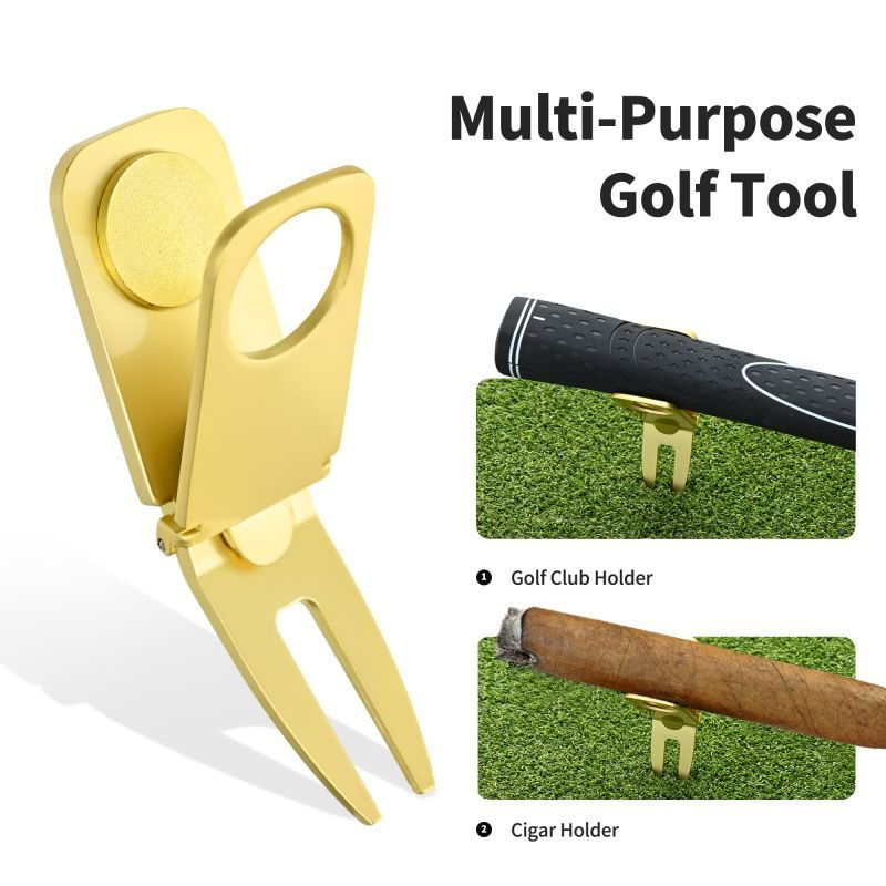 Garpu Divot Golf Magnetik / Repair Fork Golf / Golf Divot Tool / Golf Repair Tool