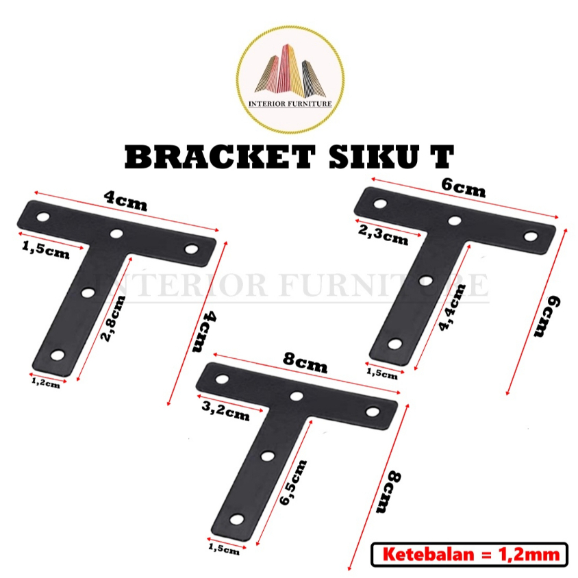 Plat Siku T / Konektor Siku T / Frame Siku T Connector Stainless