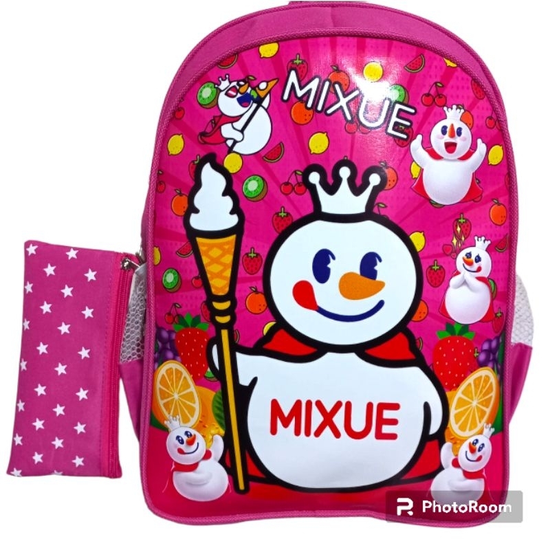 Tas Ransel anak cewe cowo model mixue printing