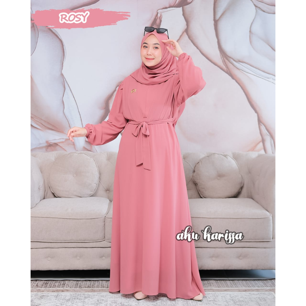 GAMIS SIENA CERUTY ORI AKU KARISSA SET HIJAB PASMINA DRESS SIMPEL