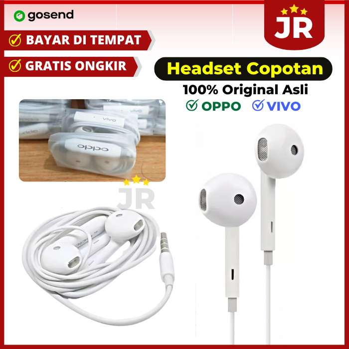 Headset / Earphone / Hedset / Handsfree Oppo VIVO 100% Ori Original Cabutan / Copotan Bawaan Reno 2 
