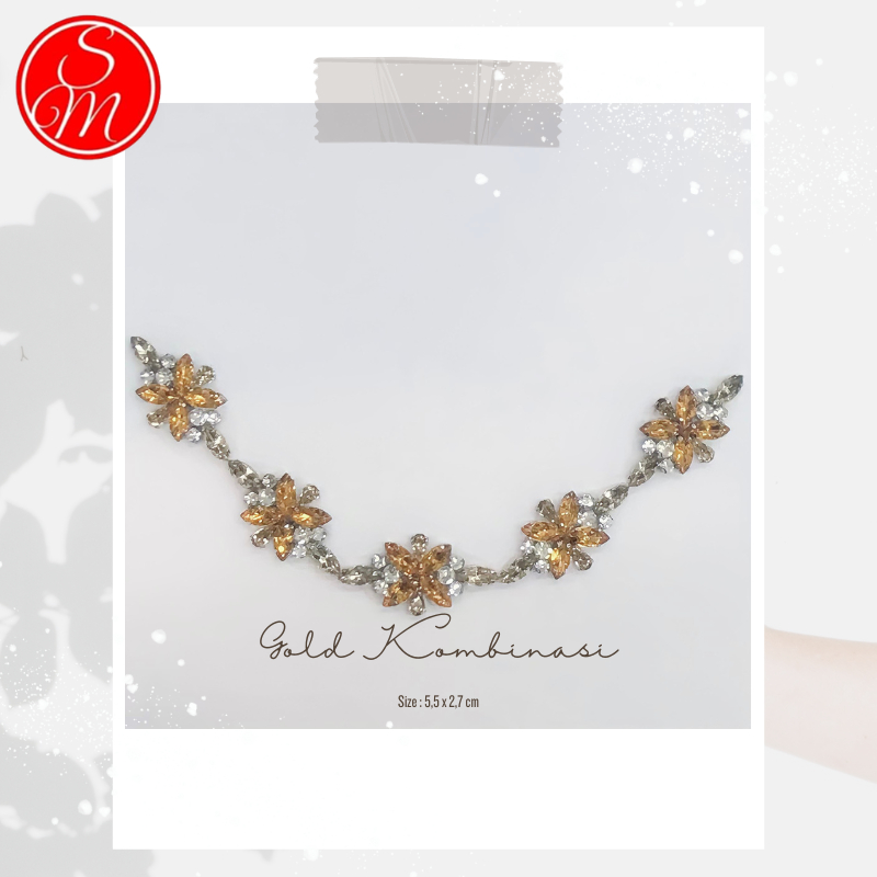 Payet Rangkai Leher Pinggang Lengan Jilbab Kaftan Instan/payet rangkai/mutira rangkai/payet leher/pa