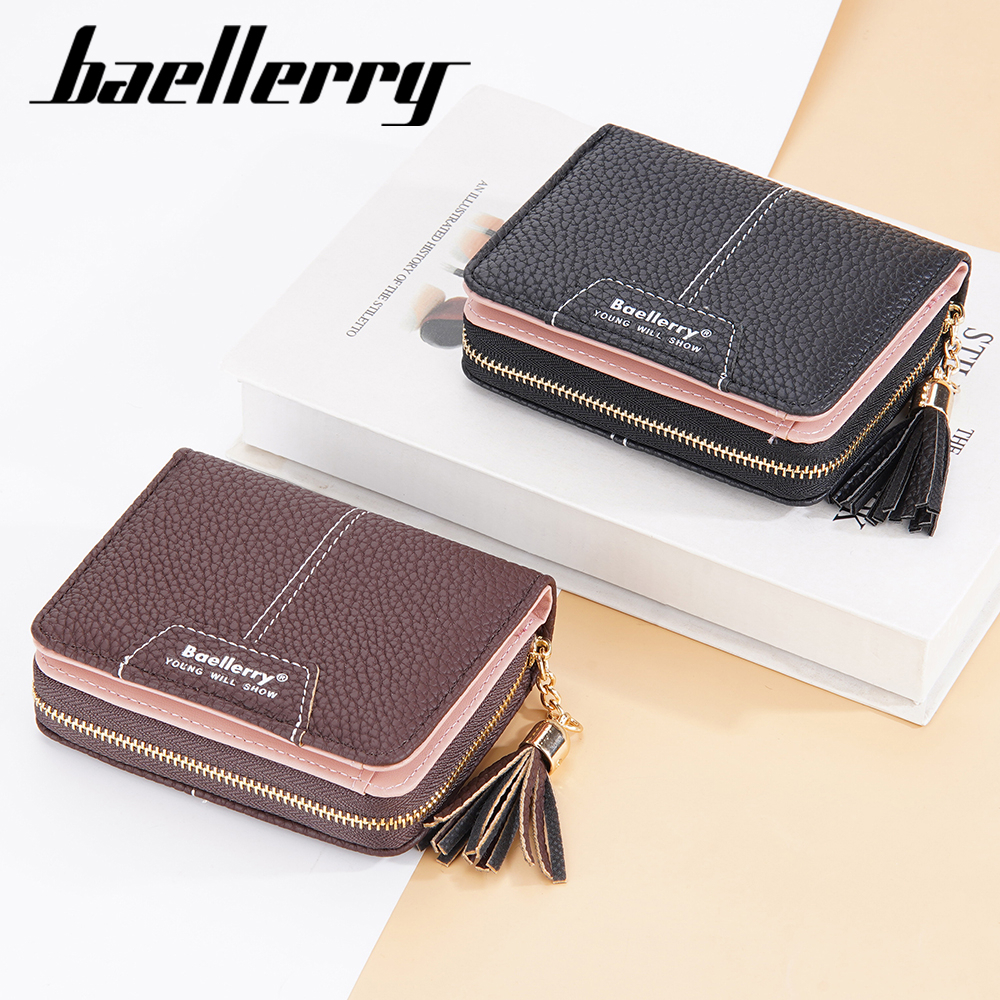 BAELLERRY N1859 Dompet Wanita Kecil Dompet Lipat Bahan Kulit PU Leather Premium WATCHKITE WKOS