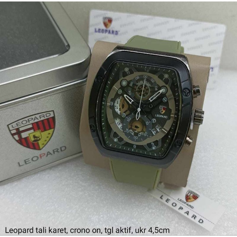 Jam Tangan Leopard Crono Aktif Tanggal Aktif Jam Tangan Pria Bisa Dibawa Berendam