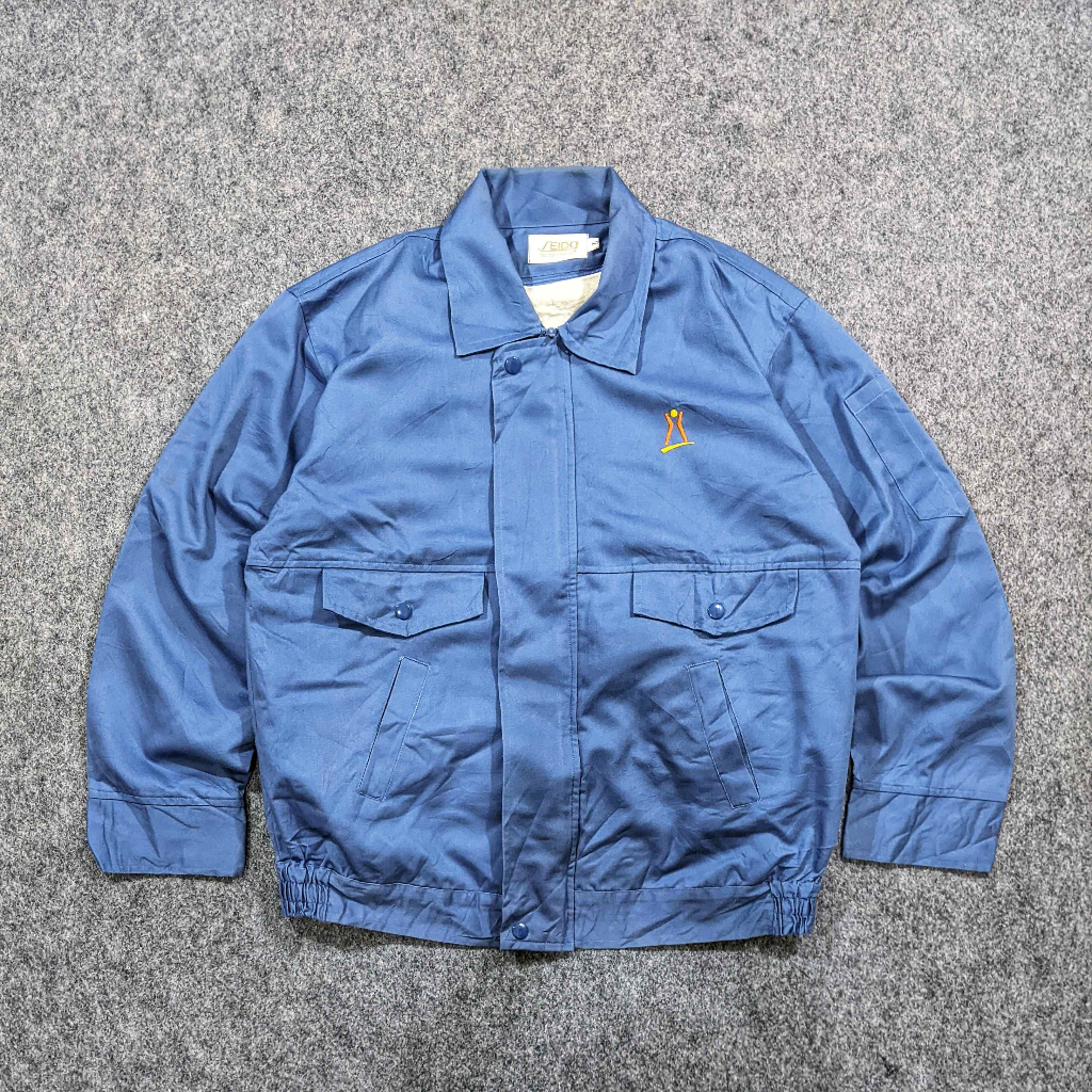 Seido Harrington - Jaket Bomber Kasual Pria Tebal Hangat Winter Musim Dingin Second Bekas Original -