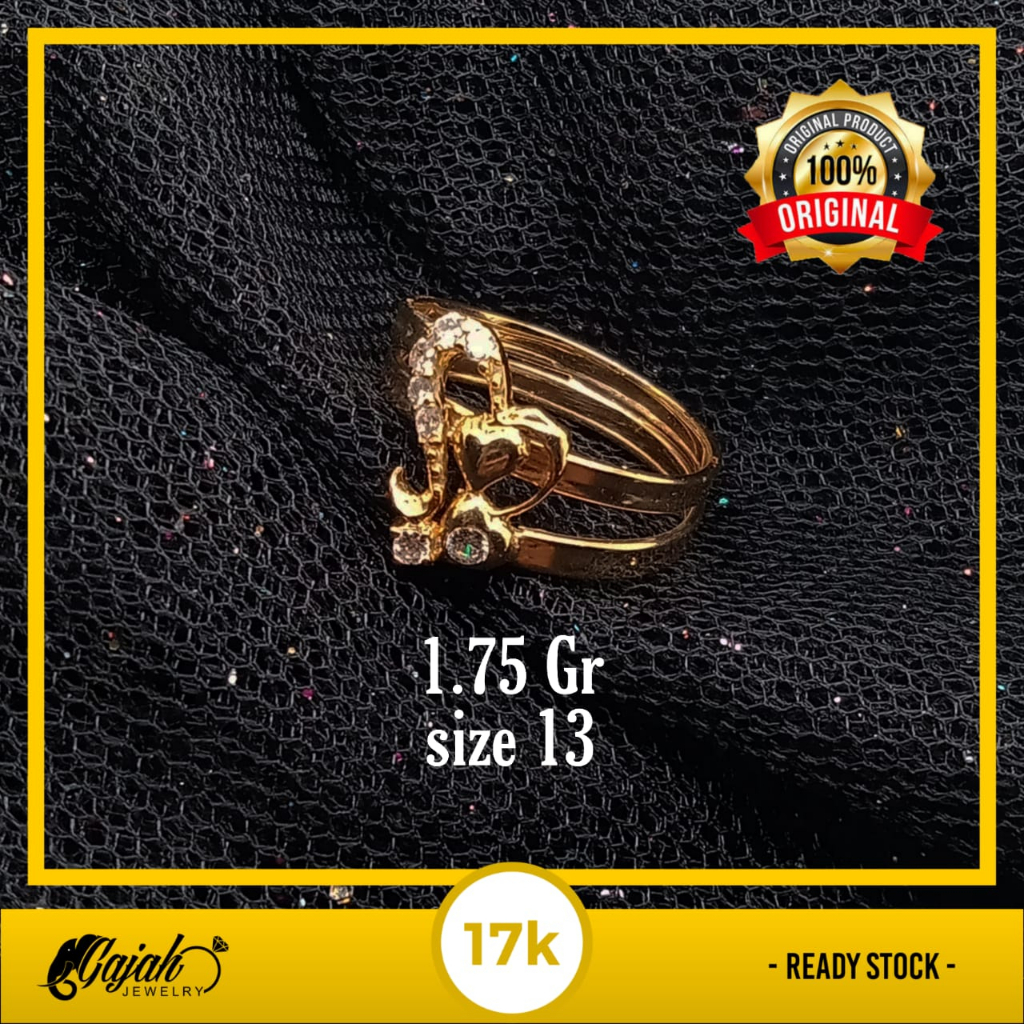 Cincin Emas 17K - 1.75 Gr Kadar 750 - 4887