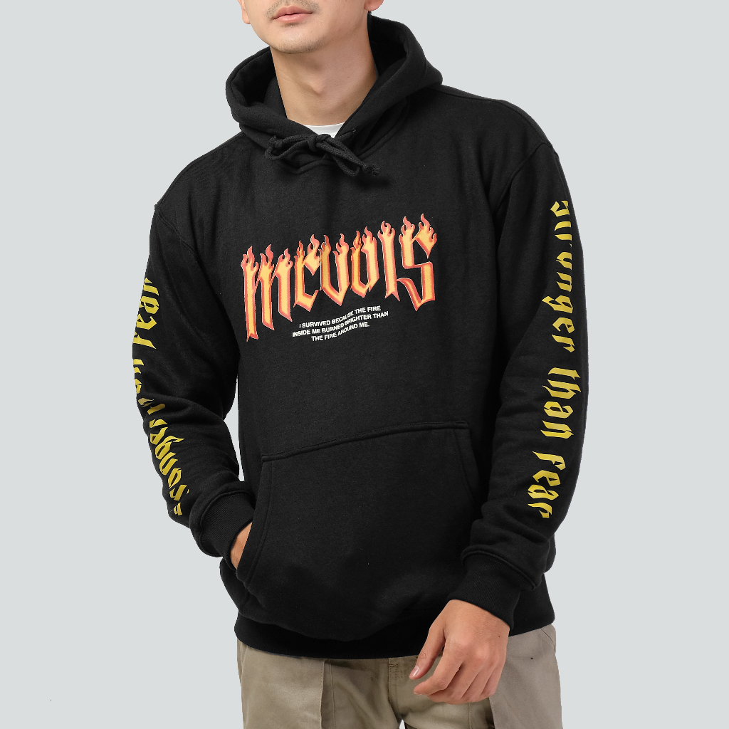 Mcvois Hoodie Cotton Fire Around Pria Wanita Premium Distro