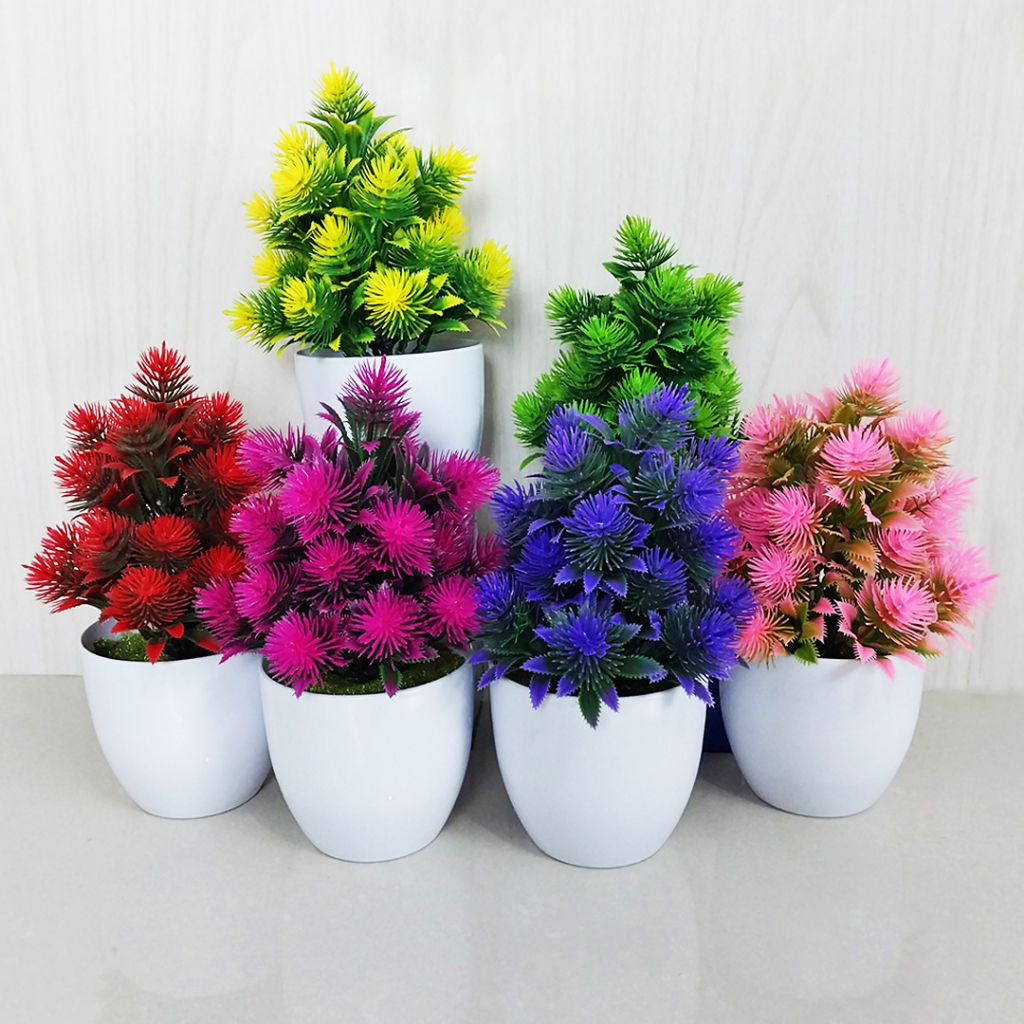 Bunga Hiasan Bonsai Plastik Pot Tanaman Hias Artificial Flowers Dekorasi Rumah Palsu PBP07