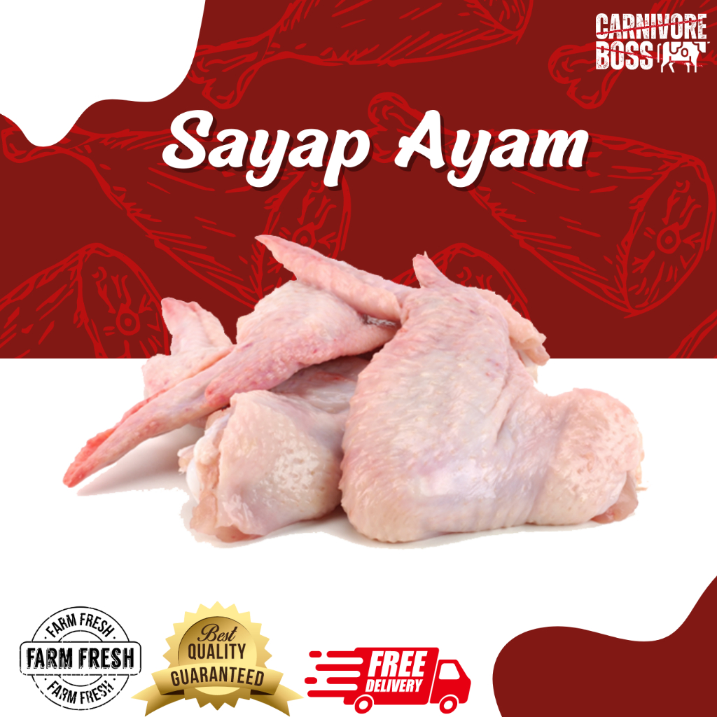 

SAYAP AYAM SUPER FRESH 1 KG / SAYAP AYAM / CHICKEN WINGS / DAGING AYAM