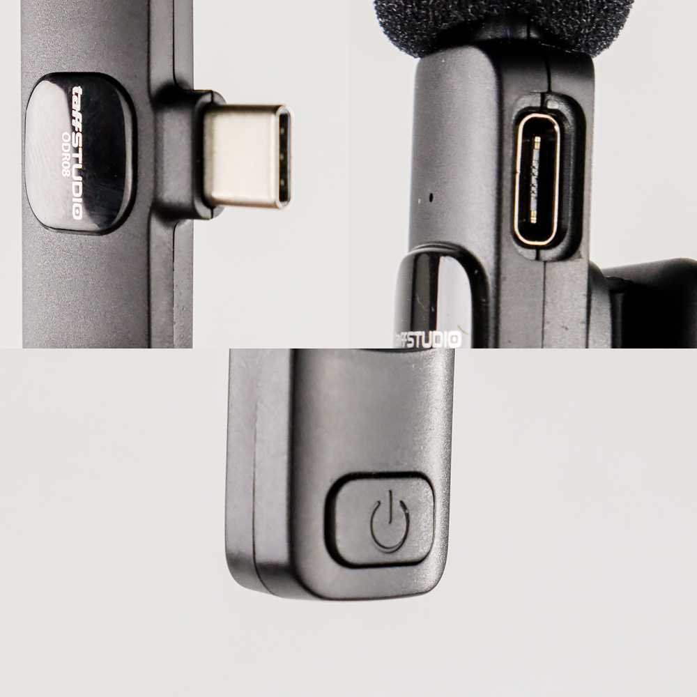 TaffSTUDIO Wireless Lavalier Lapel Portable Microphone USB Type C - ODR08 Mikrofon wireless dengan ukuran mini bisa untuk smartphone, PC, laptop, ataupun tablet