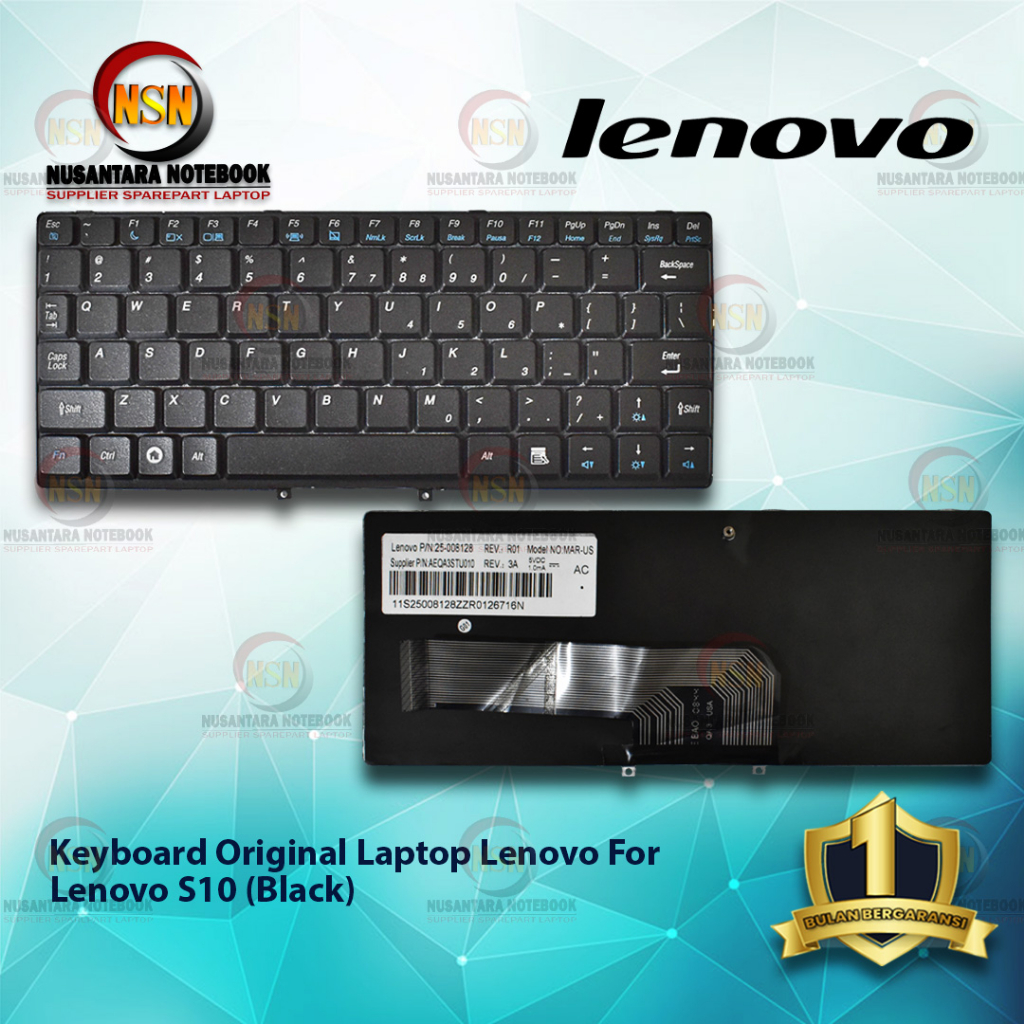 Keyboard Laptop Original Lenovo S10 BLACK