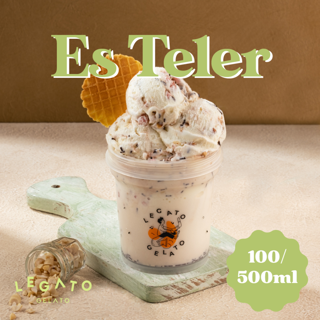 LEGATO GELATO - Es Teler Pint 500 mL Cup 100 mL Ice Cream Gelato Dessert Es Krim Eskrim 500mL 100mL 