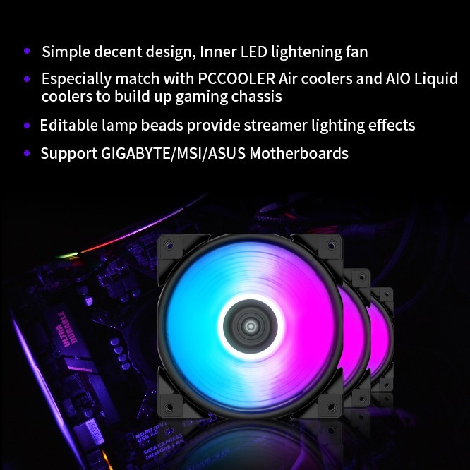 PCCOOLER HALO RGB (3 IN 1) SET | Fan Case 12CM