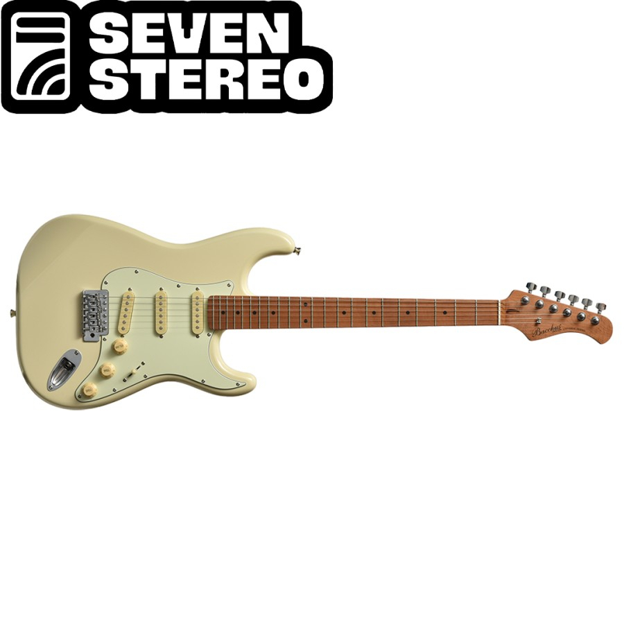 Bacchus BST1RSM BST-1 RSM Stratocaster Roasted Maple FB Olympic White