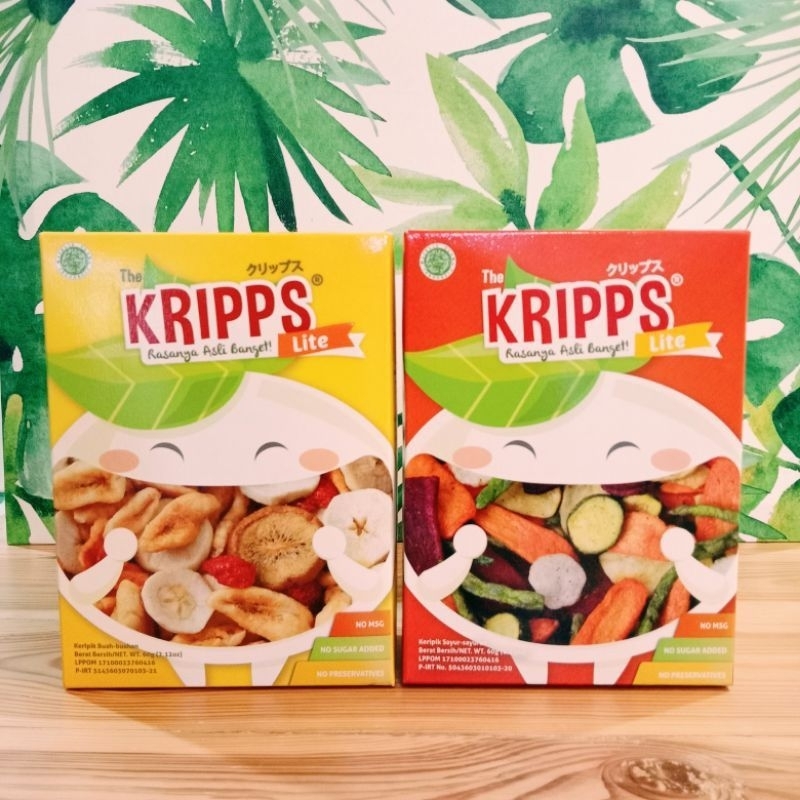 THE KRIPPS LITE 60GR Keripik Sayur Keripik Buah Lite NON MSG