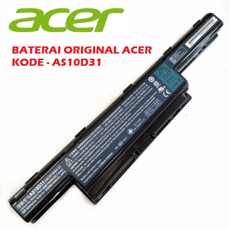 ORIGINAL BATERAI ACER  AS10D31 4750 4750G 4750Z 4752 4752G 4752Z 4752ZG 4743 4733Z 4738G 4738Z 4738ZG 4739 4741G 4741Z 4251 4252 4253 4352 4333 4551 4552 4625 4733 4738 4741 4750 4755 4771 5250 5251 5252 5253 5333 5336 5551 5552 5733 5736 5741 5742 5750