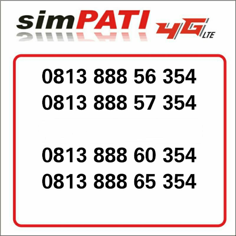 nomor cantik simpati 354 nomer cantik telkomsel seri esa murah