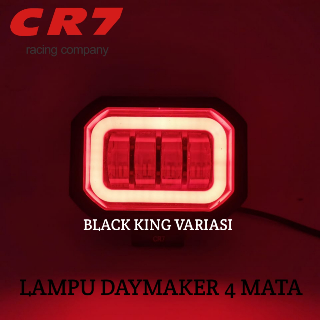 Lampu Tembak Sorot LED CWL 4 Mata Lensa 40 Watt Kotak CWL Motor Mobil 6D Angel Eye Worklight Lampu Tembak Daymaker