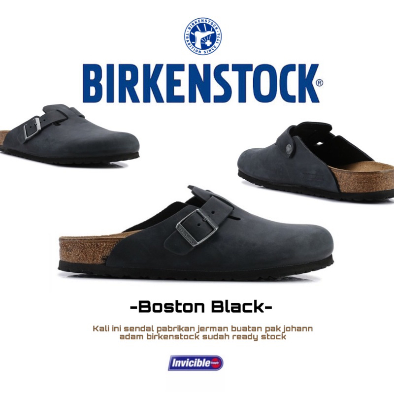 birken stock boston black leather / BIRKENSTOCK OILED BLACK LEATHER // birkenstock boston