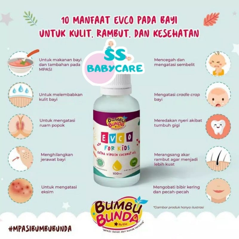 

Bumbu Bunda Elia EVCO for Kids Extra Virgin Coconut Oil Lemak Tambahan MPASI