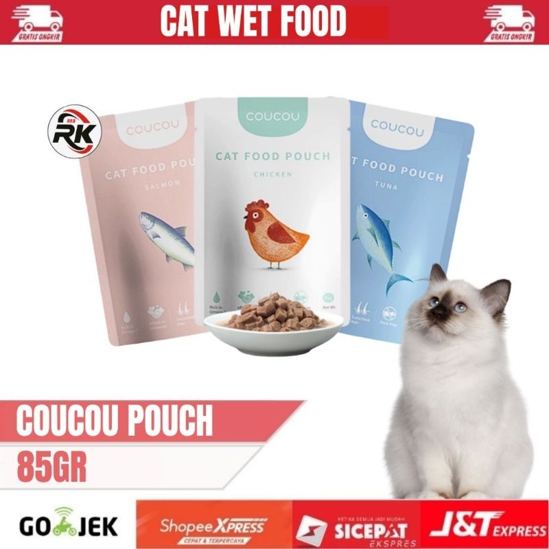 COUCOU Wet Food Pouch Makanan Basah Kucing 85gr
