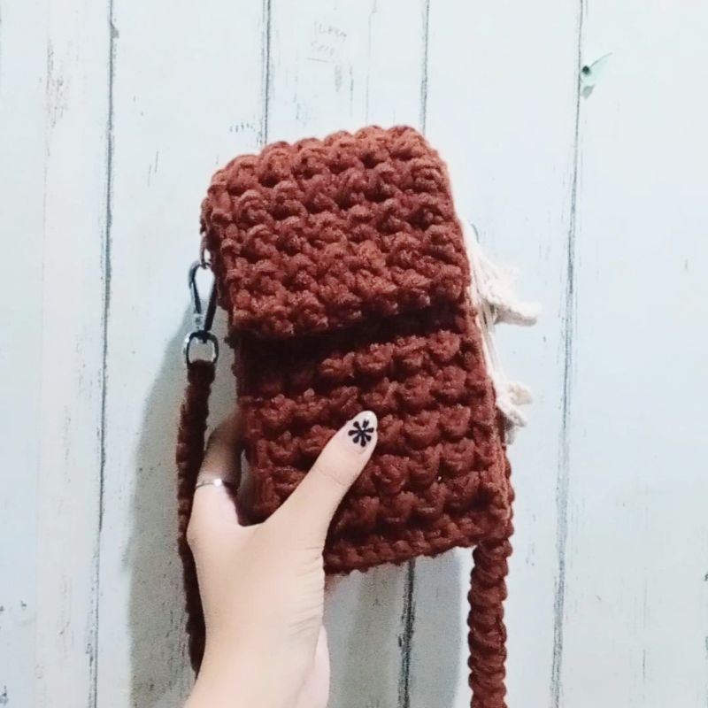 Corchet Phone Bag @abads.co | Tas HP Rajut 100% HandMade